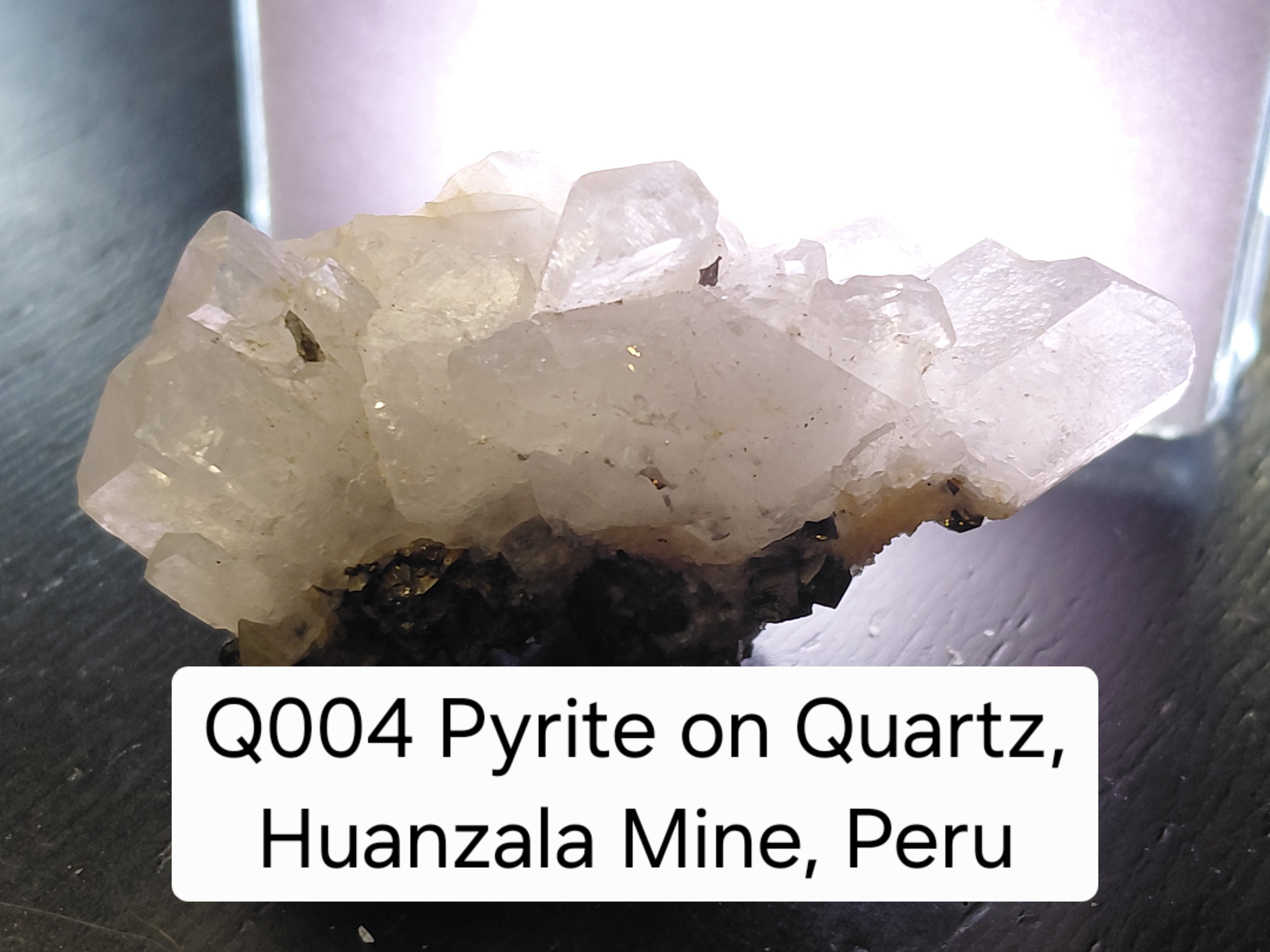 Q004 – Pyrite on Quartz