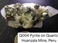 Q004 – Pyrite on Quartz