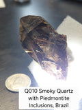 Q010 – Smoky Quartz with Piedmontite Inclusions
