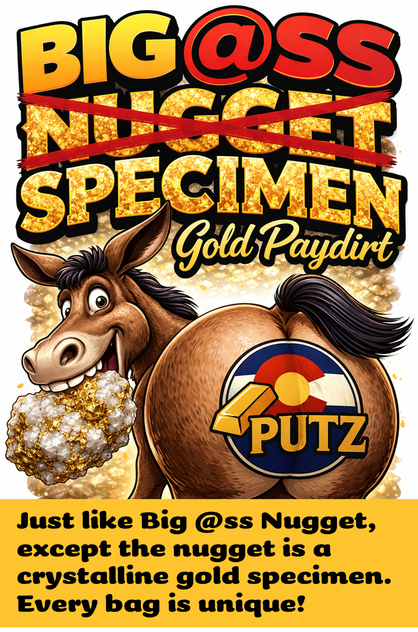 Big @ss Specimen - One Museum-Quality Specimen & Placer Gold Paydirt