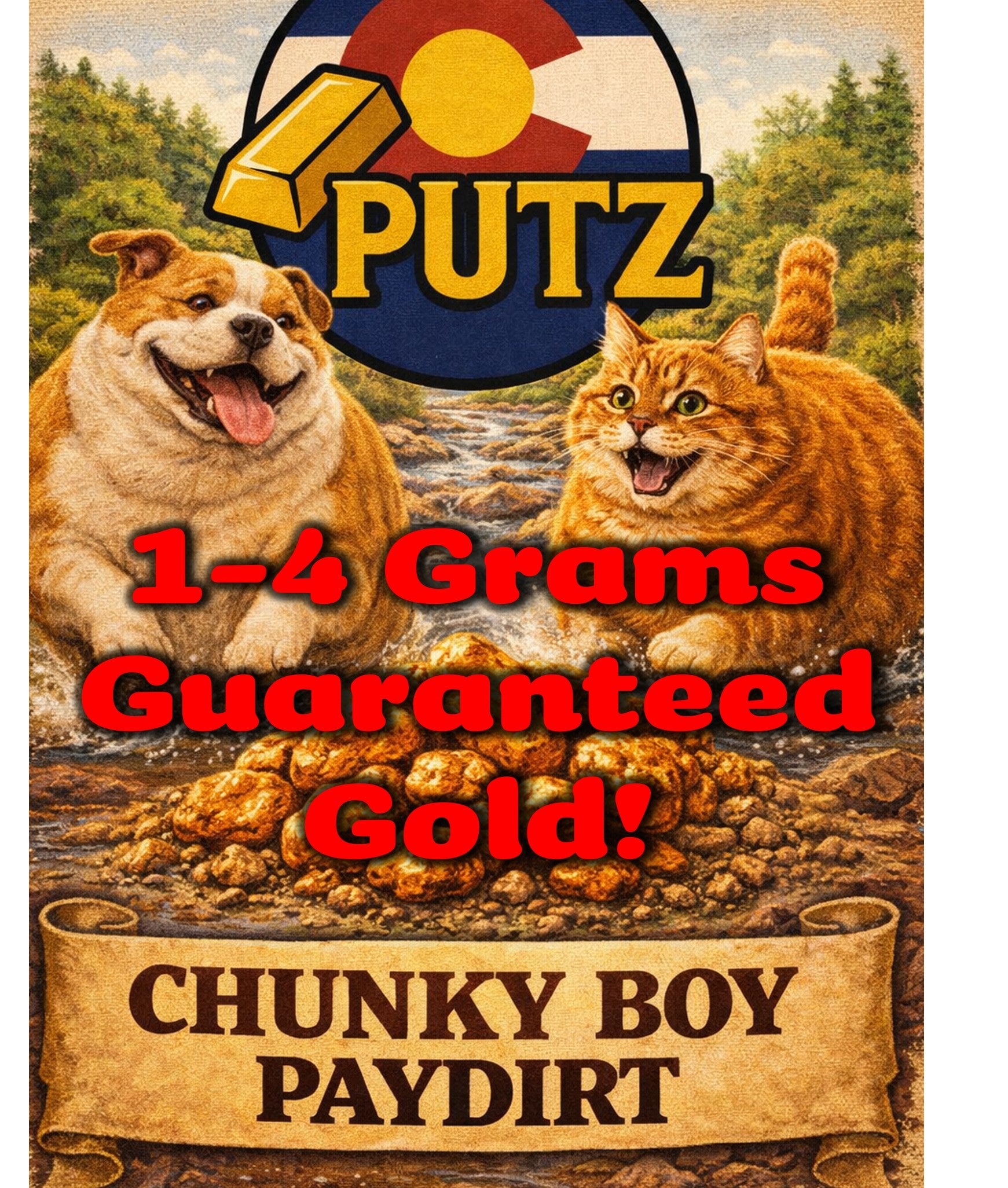 CHUNKY BOY Paydirt 1-4 grams guaranteed gold