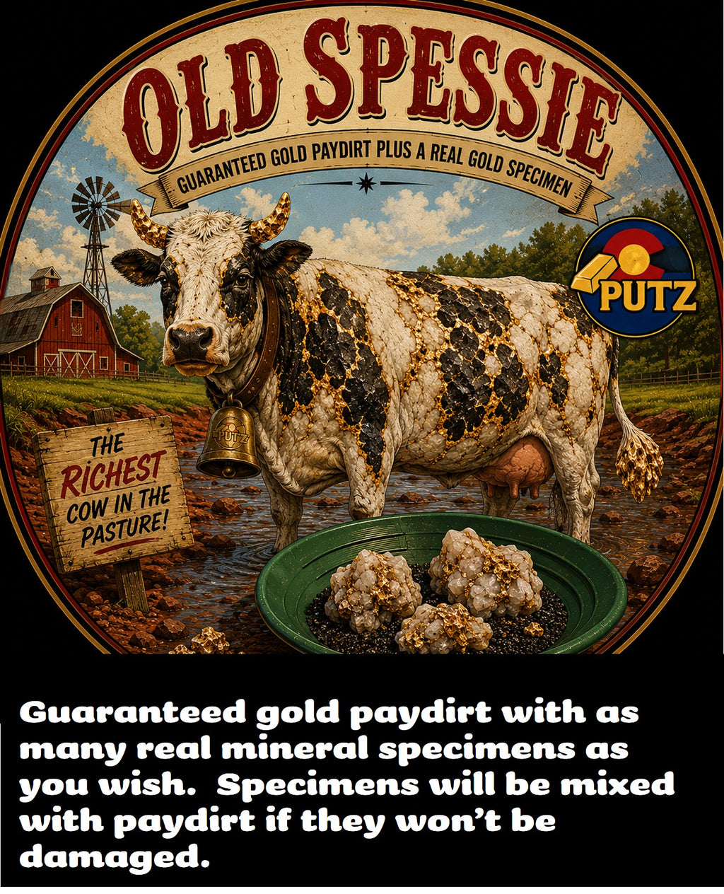 OLD SPESSIE - Guaranteed Gold Paydirt Bundled With Specimens!