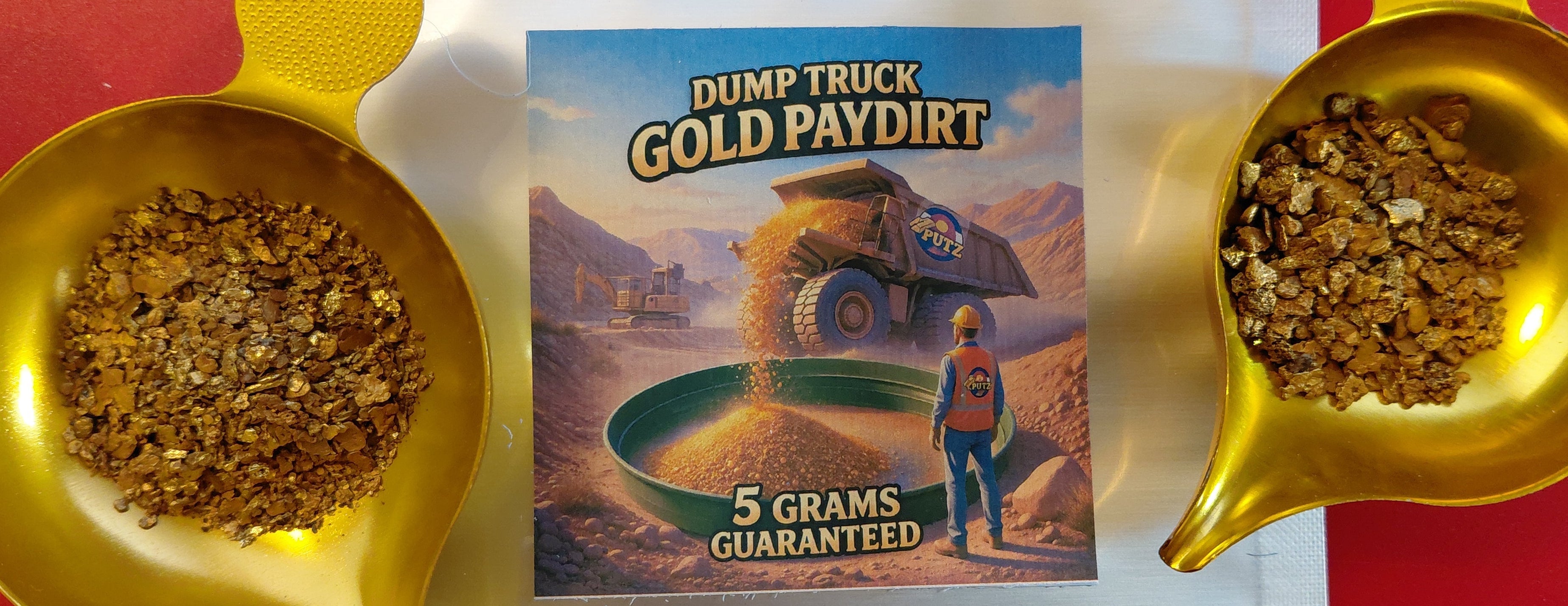Dump Truck 5 gram Guaranteed Gold Paydirt AT SPOT PRICE!