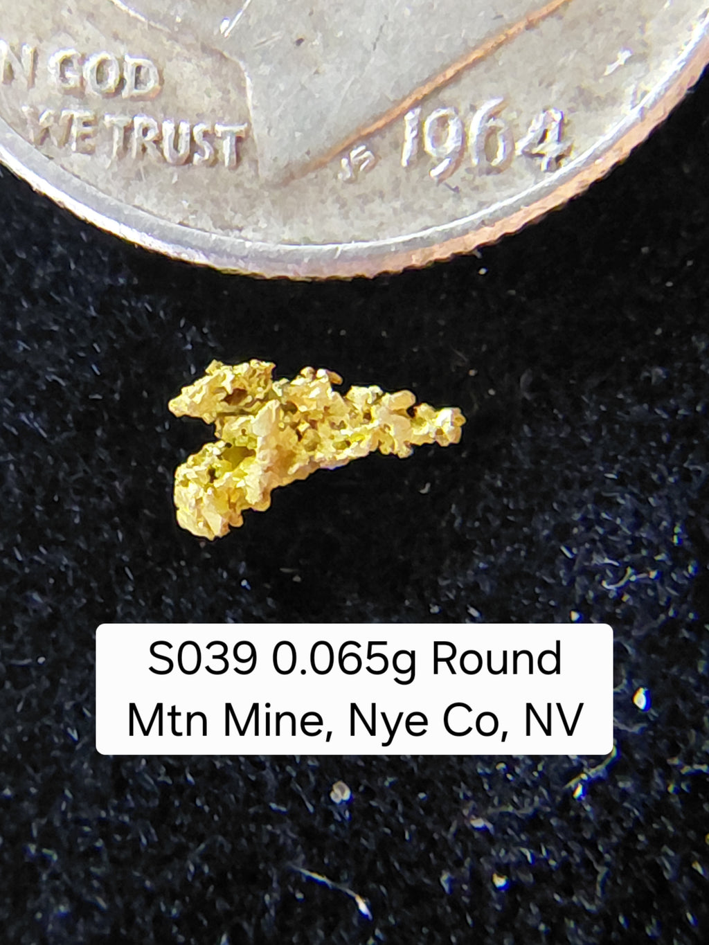 S039 0.065g Round Mtn Mine, Nye Co, NV