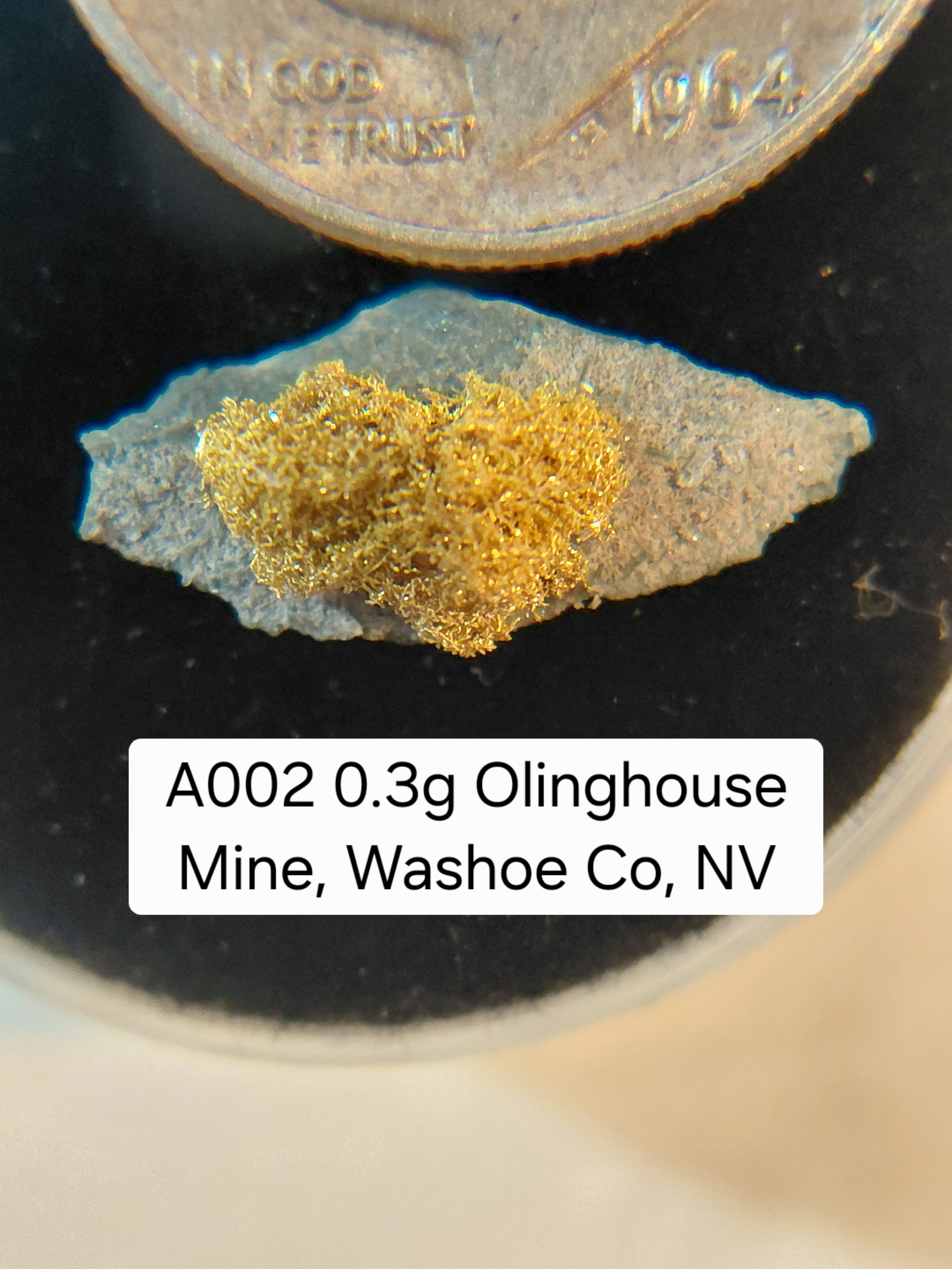 A002 0.3g Olinghouse Mine, Washoe County, NV
