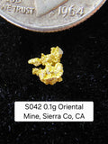 S042 0.1g Oriental Mine, Sierra Co, CA