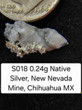 S018 0.24g Native Silver, New Nevada Mine, Chihuahua MX