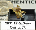 QRS111 2.0g Crystalline Gold, Sierra County, CA