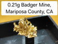 0.21g Crystalline Gold Specimen – Badger Mine, Mariposa County, CA