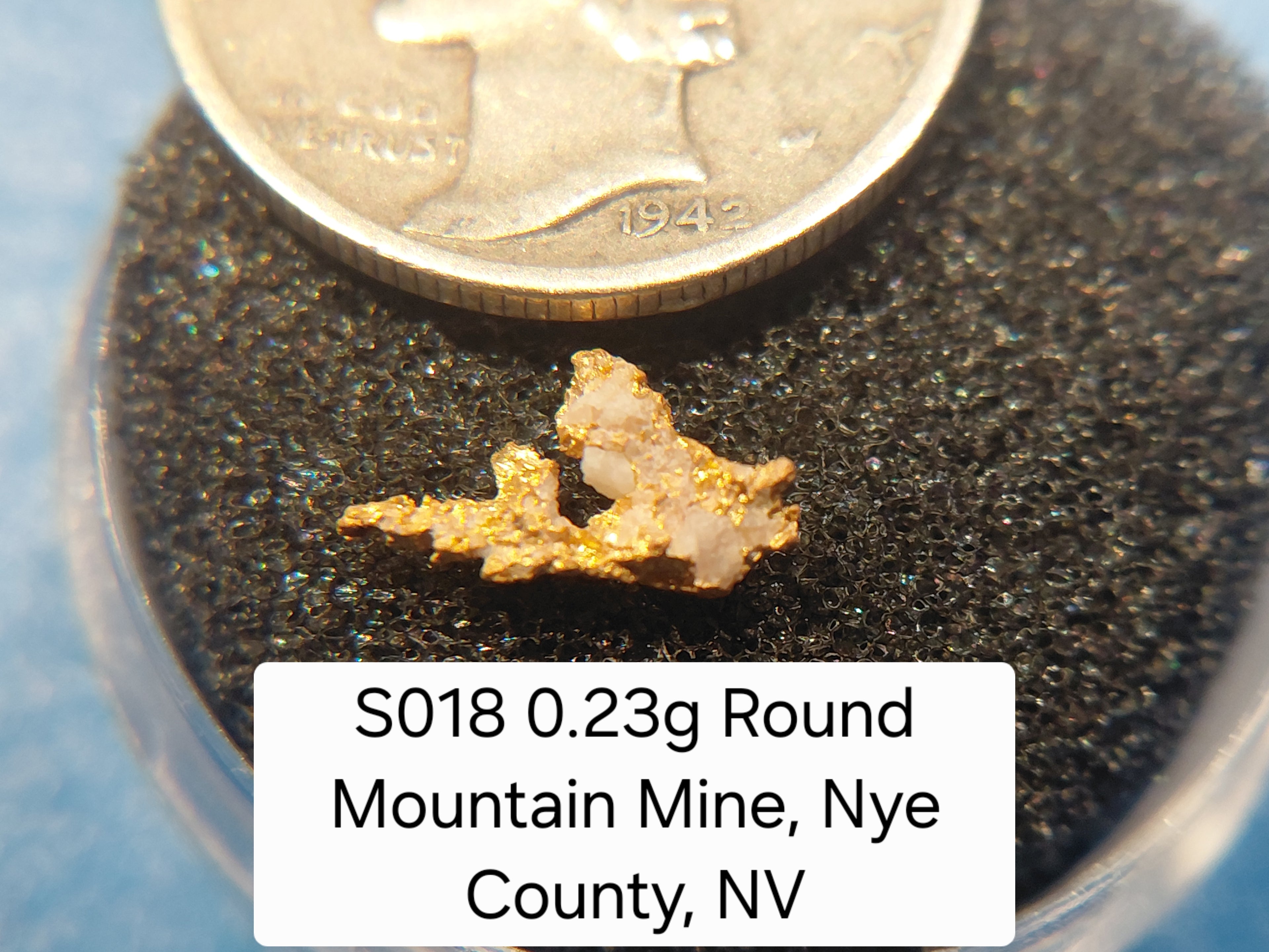 S018 0.23g Round Mountain Mine, Nye County, NV