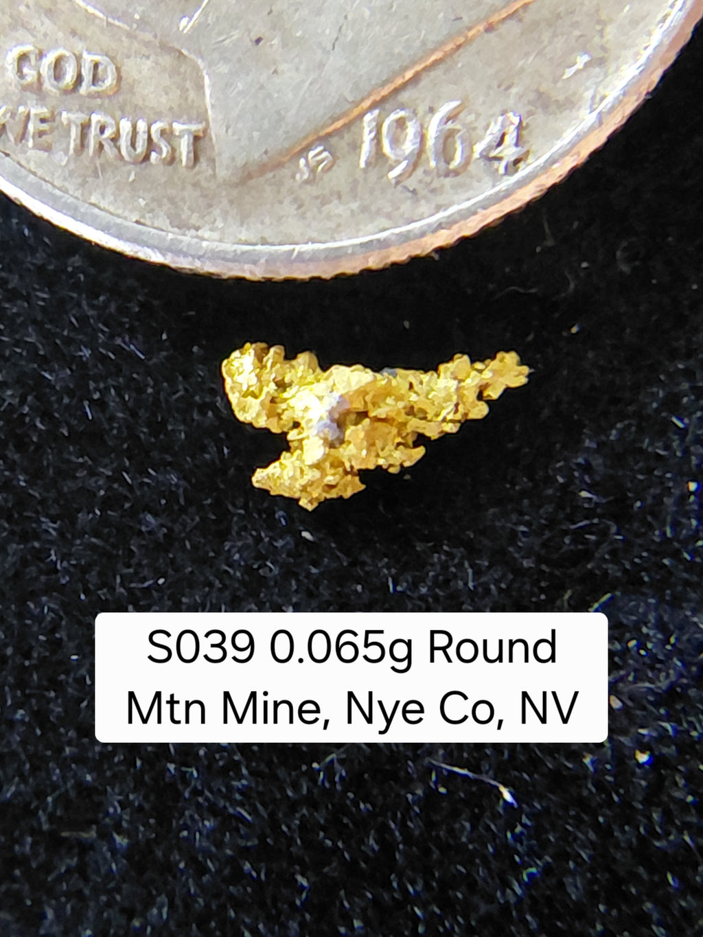 S039 0.065g Round Mtn Mine, Nye Co, NV