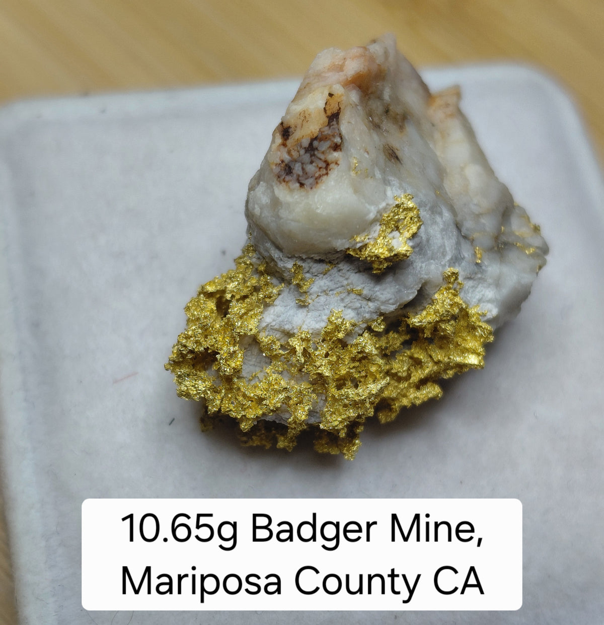 "Honey Badger" 10.65g Badger Mine, Mariposa County CA