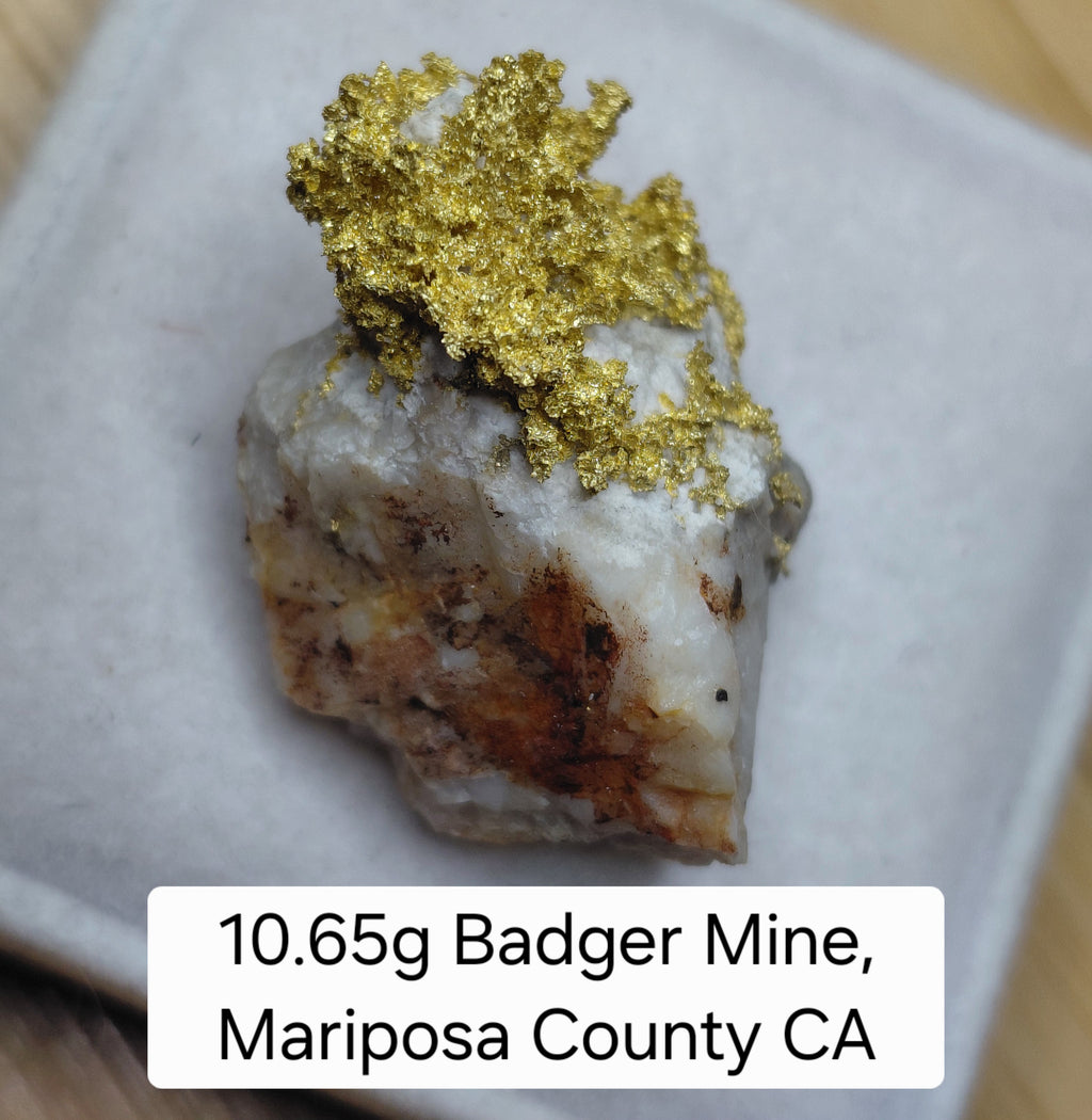 "Honey Badger" 10.65g Badger Mine, Mariposa County CA